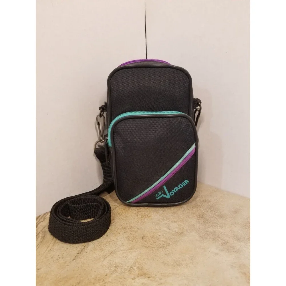 Retro Lebo Voyager Padded Camera Bag Zipper Accents Adjustable Shoulder Strap